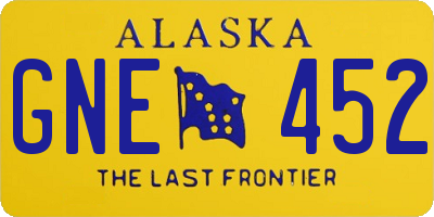 AK license plate GNE452