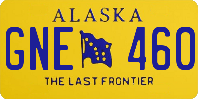AK license plate GNE460