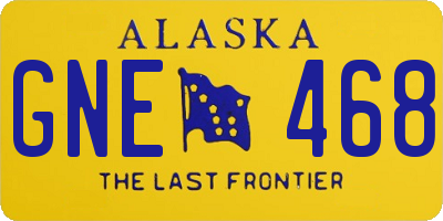 AK license plate GNE468