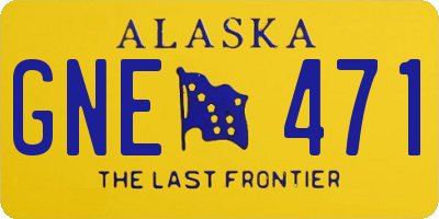 AK license plate GNE471