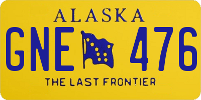 AK license plate GNE476