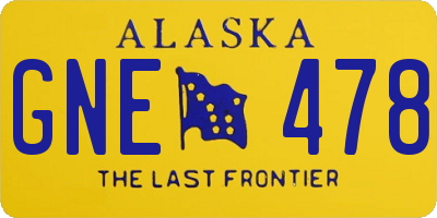 AK license plate GNE478