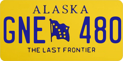 AK license plate GNE480