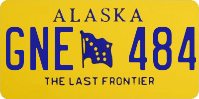 AK license plate GNE484