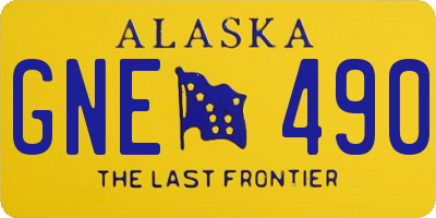AK license plate GNE490