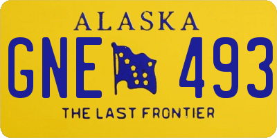 AK license plate GNE493