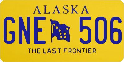 AK license plate GNE506