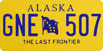 AK license plate GNE507