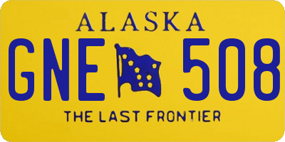 AK license plate GNE508