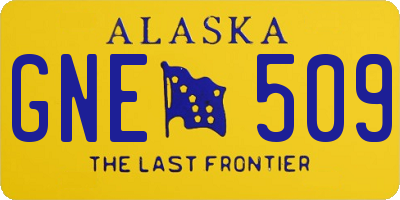 AK license plate GNE509