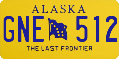 AK license plate GNE512