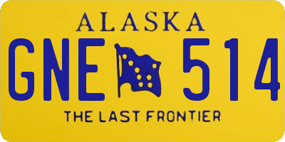 AK license plate GNE514