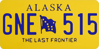 AK license plate GNE515