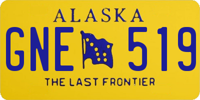 AK license plate GNE519