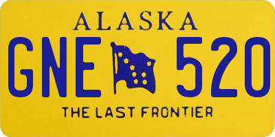 AK license plate GNE520