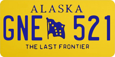 AK license plate GNE521