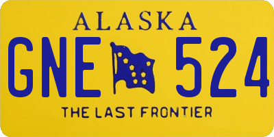 AK license plate GNE524