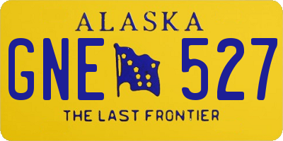 AK license plate GNE527