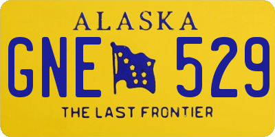 AK license plate GNE529