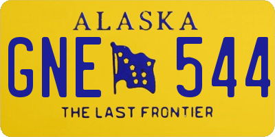 AK license plate GNE544