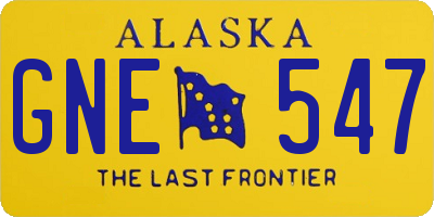 AK license plate GNE547