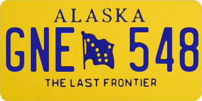 AK license plate GNE548