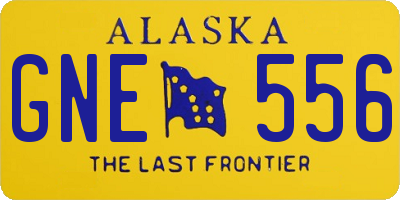 AK license plate GNE556