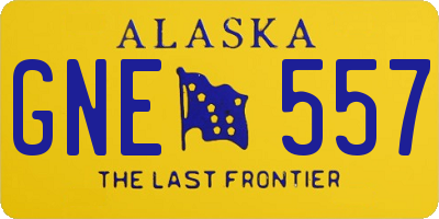 AK license plate GNE557