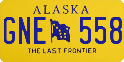 AK license plate GNE558