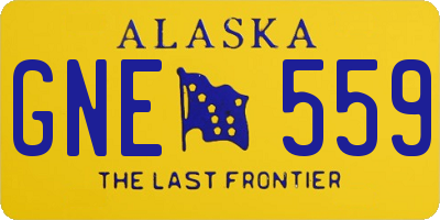 AK license plate GNE559