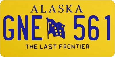AK license plate GNE561