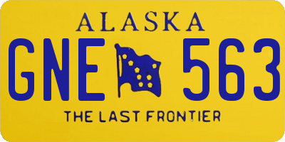 AK license plate GNE563