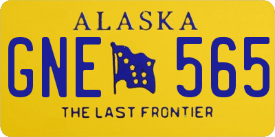 AK license plate GNE565