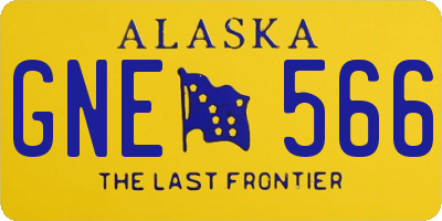 AK license plate GNE566