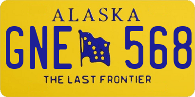 AK license plate GNE568