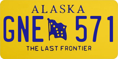 AK license plate GNE571
