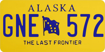 AK license plate GNE572