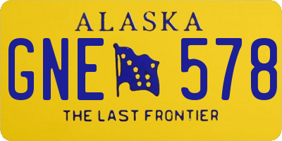 AK license plate GNE578