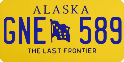 AK license plate GNE589