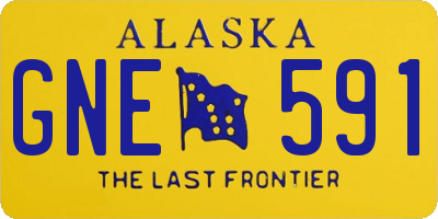 AK license plate GNE591