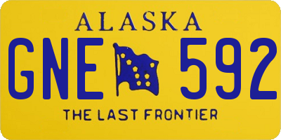 AK license plate GNE592