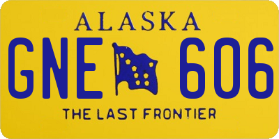 AK license plate GNE606