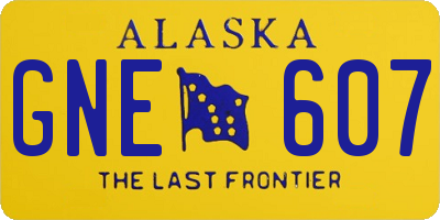AK license plate GNE607