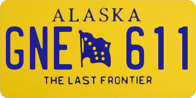 AK license plate GNE611