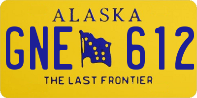 AK license plate GNE612