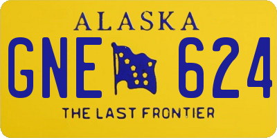 AK license plate GNE624