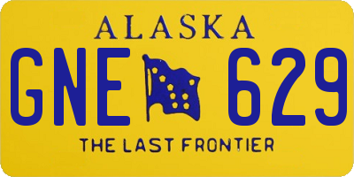 AK license plate GNE629