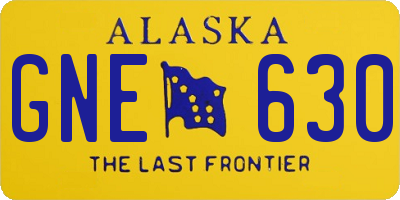 AK license plate GNE630