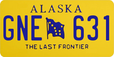 AK license plate GNE631