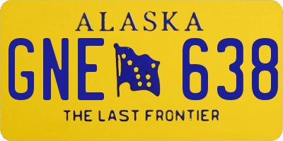 AK license plate GNE638